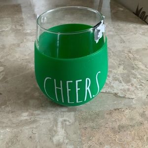 New RAE DUNN  5.5” Wine Tumbler With Silicone Sleeve